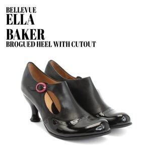 John Fluevog Ella Baker Bellevue Brogued Heel With Cutouts Women’s 9 Black